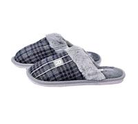 Pantoufles Homme Premium - Ozabi - MU3405 Gris - Jacquard Broderie Fourrée - Semelle Antidérapante 44
