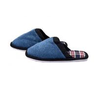 Pantoufles Homme Premium - OZABI - MU3410 Marine - Feutrine Jacquard - Semelle Antidérapante - Tailles 41 à 46 45