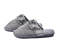 Pantoufles Homme Premium - OZABI - MU3682 Velours Côtelé - Confortable et Antidérapant - Gris 45