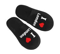 Pantoufles J'Aime Londres Légers Chaussons Épais Slippers Pour La Maison Automne Unisex M