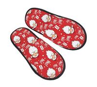 Pantoufles Joyeux Noël Du Bonhomme De Neige Et Du Flocon De Neige Épais Pantoufles En Coton Confortable Chaussons Maison Pour Unisex Hôtels De Camping M
