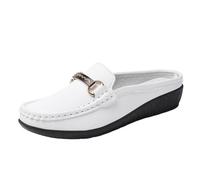 Pantoufles légères pour femme avec talon compensé pour le printemps, chaussures aérées, sans sangle de talon, pantoufles polyvalentes pour le quotidien, les voyages, tenues décontractées, semelle