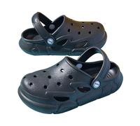 Pantoufles légères respirantes confortables pour activités de plein air, plage, loisirs, chaussures pour enfants, Noir , 28 EU
