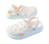 Pantoufles légères respirantes confortables pour activités de plein air, plage, loisirs, chaussures pour enfants, Blanc., 28 EU