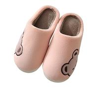 Pantoufles Mignonnes De Dessins Ours Femme Chaussons Décontractés Élégants Et Drôles Chaussures pour La Maison en Peluche Chaudes Chaussons Tendance pour Automne, Hiver, Noël, Intérieures