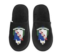 Pantoufles Moelleuses Armoiries De Shreveport, Louisiane Chaussures Hiver Maison Chaussons Pour Extérieur Intérieur Homme M