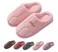 Pantoufles moelleuses confortables en mousse à mémoire de forme pour femme - Antidérapantes - Chaudes - Doublées en fausse fourrure, violet, 42 1/3 EU