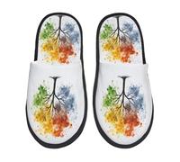 Pantoufles Motif De Piment Aux Légumes Colorés Doux Chaussons Antidérapantes Pantoufles En Coton Pour Hiver Automne De Camping M