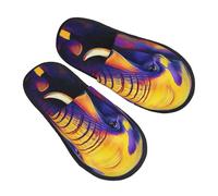 Pantoufles Motif D'Éléphant À La Peinture À L'Huile N° 1 Slippers Doux Respirantes Chaussures Pour Chambre Extérieur Femme M