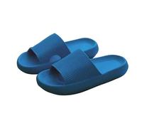 Pantoufles nuage pour homme et femme - Soutien et semelle épaisse rembourrée - Chaussons ultra doux en EVA antidérapant - Absorption des chocs - Sandales plates de douche, bleu, 38.5/39.5 EU