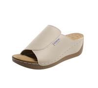 Pantoufles orthopédiques d'été pour femme - Bout ouvert - Tongs confortables avec semelle intérieure - Sandales d'été avec bout ouvert - Pour l'extérieur Mules à talon compensé pour femme