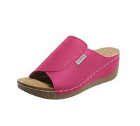 Pantoufles orthopédiques d'été pour femme - Bout ouvert - Tongs confortables avec semelle intérieure - Sandales d'été avec bout ouvert - Pour l'extérieur Mules à talon compensé pour femme