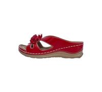 Pantoufles orthopédiques pour femme - Bout ouvert - Sandales à enfiler - Sandales épaisses - Chaussures d'été légères - Sandales de plage - Sandales de marche - Pantoufles de vacances - Tongs, rouge