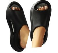 Pantoufles orthopédiques pour femme - Soutien de la voûte plantaire - Chaussures thermiques antidérapantes - Tendance - Pour l'hiver et l'intérieur, Noir , 42 1/3 EU