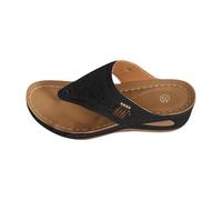 Pantoufles orthopédiques pour femme - Tongs ouverts - Bout ouvert - Sandales pour femme - Pantoufles épaisses - Sandales d'été - Sandales de plage - Sandales de marche - Pantoufles de vacances