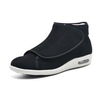 Pantoufles Orthopédiques Unisexes Support De Voûte Plantaire Réglable À Bout Fermé Diabétique Chaussures De Maison pour Fasciite Plantaire Arthrite Œdème Pieds,Noir,45 EU