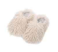 Pantoufles Peluche pour Femme Douces Pantoufles D’Intérieur À Poils Longs Et Moelleux Chaussons Décontractés Drôles Et Soft Chaussons Slip on Cadeaux pour Femmes, Maman, Petite Amie, Dames