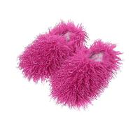 Pantoufles Peluche pour Femme Douces Pantoufles D’Intérieur À Poils Longs Et Moelleux Chaussons Décontractés Drôles Et Soft Chaussons Slip on Cadeaux pour Femmes, Maman, Petite Amie, Dames
