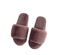 Pantoufles Peluche Pour Femme Douillettes Chaussons Décontractés Couleur Unie Pantoufles En Mousse À Mémoire En Polaire Chaussons Bout Ouvert Respirant Pour Automne Hiver, Chambre, Salle, Maison