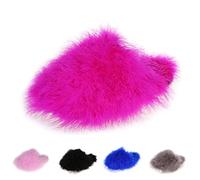 Pantoufles pelucheuses en mousse à mémoire de forme pour femme - Légères et douces - Super confortables - Pantoufles d'intérieur décontractées - Respirantes - Chaudes pour l'hiver, rose vif, 39 1/3 EU