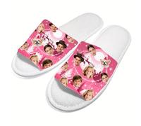 Pantoufles personnalisées jetables avec photo de visage unisexe -10 paires - Idéal en chausson pour SPA, hôtel et bain,Parfait comme pantoufle de voyage en vrac,maison et Noël pour femmes et hommes