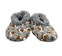 Pantoufles Pit Bull super douces - E&S Pets - Cadeaux Pit Bull - Pantoufles confortables - Dessous antidérapant - Taille unique - Pantoufles Sherpa - Cadeaux pour les amoureux des animaux de compagnie