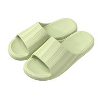 Pantoufles plates confortables et confortables pour couples, femmes, hommes, salle de douche, maison, antidérapantes, respirantes, massage, semelle souple, séchage rapide, 2026, Vert, 38 2/3 EU