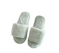 Pantoufles plates en mousse à mémoire de forme - Pour femme et homme - En peluche - Antidérapantes - Pour la maison - Larges pieds - Respirantes - Antidérapantes - Chaussures de loisirs - Chaussures
