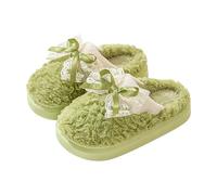 Pantoufles plates pour femme, blanches, confortables, élégantes, vert, 36