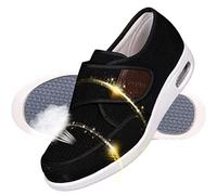 Pantoufles pour Diabétiques pour Hommes Confortable Fermeture Réglable Chaussures De Santé Antidérapant Respirant Chaussures D’œdème Intérieur Extérieur Poids Léger Extra Larg, 3, 49EU