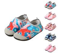 Pantoufles pour enfant fille garçon chaussures pieds nus pantoufles antidérapantes chaussures de maternelle souples pour enfant garçon Chaussures d'apprentissage antidérapantes respirantes, C orange