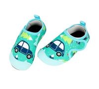 Pantoufles pour enfant fille garçon chaussures pieds nus pantoufles antidérapantes chaussures de maternelle souples pour enfant garçon Chaussures d'apprentissage antidérapantes respirantes, B Vert