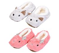 Pantoufles Pour Enfants Casa & Co Humoristique Confort Pack De 2 Paires Fourrées Girls 1484 Abs - 31-34