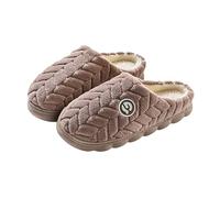 Pantoufles pour femme avec clous pour homme et femme - Sans coton et lin - Pour l'intérieur et l'extérieur - Sandales respirantes à bout ouvert, café, 41 EU