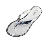 Pantoufles pour femme avec motif à chevrons et strass, chaussures de plage avec semelle plate, tongs confortables pour les loisirs, les vacances