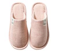 Pantoufles pour femme avec semelle antidérapante, pantoufles fermées à | Pantoufles élégantes et légères pour l'hiver - Aspect lin - Pour la chambre à coucher - Pour la vie quotidienne