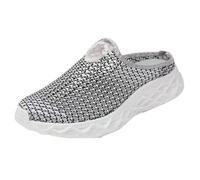 Pantoufles pour femme avec semelle intérieure en maille respirante | Mules d'extérieur à enfiler - Chaussures de marche confortables et légères - Mains libres - Pour la vie quotidienne