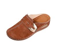 Pantoufles pour femme avec semelle intérieure - Sabots fermés à l'avant - Largeur H | Chaussures orthopédiques imperméables - Chaussures d'été confortables à enfiler à l'arrière - Pour l'extérieur et la plage