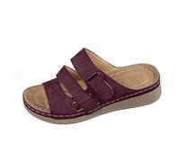 Pantoufles pour femme avec semelle intérieure - Sandales d'été à talon compensé - Légères - Antidérapantes - Bout ouvert - Pantoufles confortables - Pour l'extérieur et l'intérieur - Semelle souple