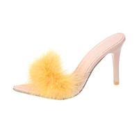 Pantoufles pour femme avec talon, pantoufles à bout ouvert, talon plat antidérapant, pantoufles à talons hauts, chaussures de plage, chaussures de douche d'été à paillettes, kaki, 37 EU