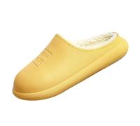 Pantoufles pour femme en cuir, pantoufles en feutre pour femme avec semelle en feutre, semelle épaisse décontractée, pantoufles antidérapantes pour l'intérieur en peluche épaisse pantoufles thermiques