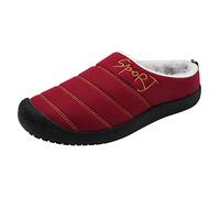 Pantoufles pour femme en mousse à mémoire de forme avec soutien de la voûte plantaire, chaussures d'intérieur et d'extérieur antidérapantes en coton pour femme, D, 40 EU