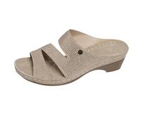 Pantoufles pour femme - Escarpins à talon bloc - Sandales à talons - Sandales portables - Sandales à talon moyen - Sandales décontractées - Sandales compensées ouvertes - Bout ouvert - Sandales