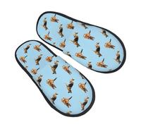 Pantoufles pour femme et homme, chaussons chauds et duveteux pour femme, chaussures de maison, pantoufles de chambre à coucher, chaussons de berger allemand, chaussons bleus duveteux, chaussons