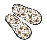 Pantoufles pour femme et homme, chaussons chauds et duveteux pour femme, chaussures de maison, pantoufles de chambre à coucher, chaussons de berger allemand No.1008, chaussons duveteux pour l'hiver