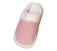 Pantoufles pour femme, modèle couple, fond plat, confortables, chaudes, antidérapantes, légères, rose, 39 EU