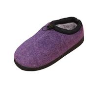Pantoufles pour femme - Modèles de couple d'hiver, paquet avec talon, chaussures d'intérieur en coton pour l'intérieur, antidérapantes, chaudes, fond épais, lilas, 41 EU