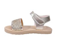 Pantoufles pour femme Sandales confortables et respirantes pour femmes, idéales au quotidien, la plage, la marche, légères, à talon plat, à enfiler, avec fermeture auto-agrippante ( Gold, 37)