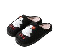Pantoufles pour femme - Semelle fine - En peluche - Motif dessin animé
