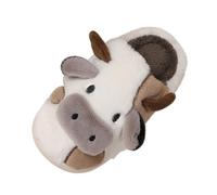 Pantoufles pour femmes Aesthetic Drôle Hommes Maison Semelle épaisse Chaud Intérieur Antidérapant Vache Mignon Coton Peluche Grande Taille Bout Fermé Pantoufles & Mocassins Pour Comfy Crew Pantoufles
